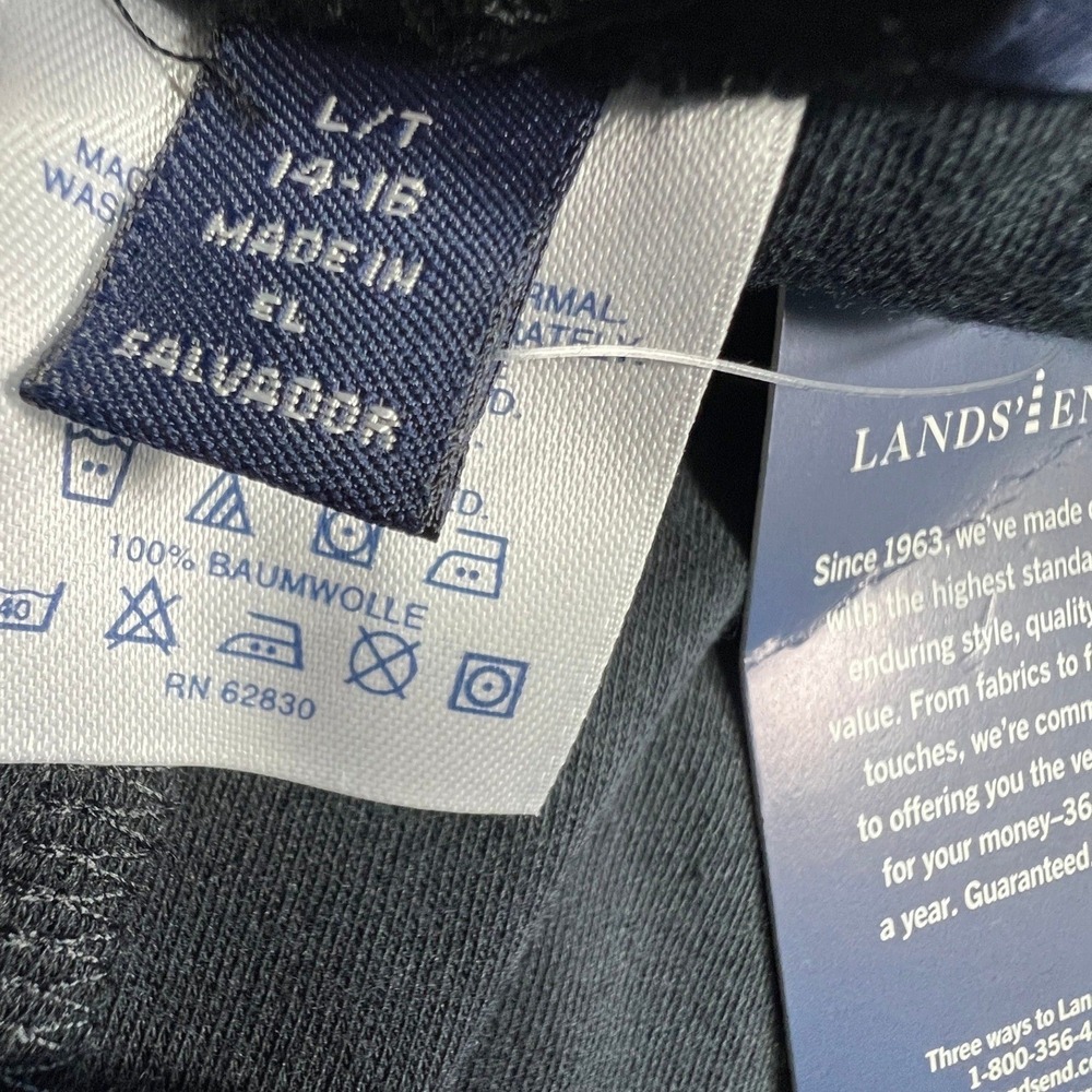 Lands End Knit Pants Womens L 14-16 Navy Blue Loungewear Casual Versatile Soft - Picture 5 of 13